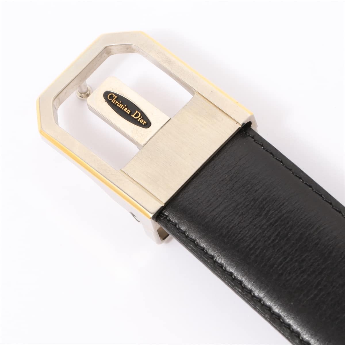 Christian Dior Vintage Belt Leather Black