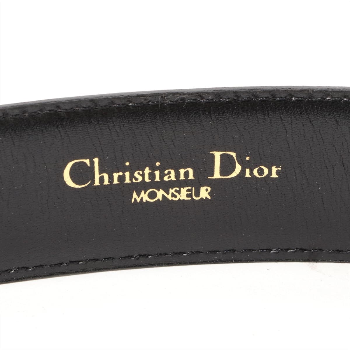 Christian Dior Vintage Belt Leather Black