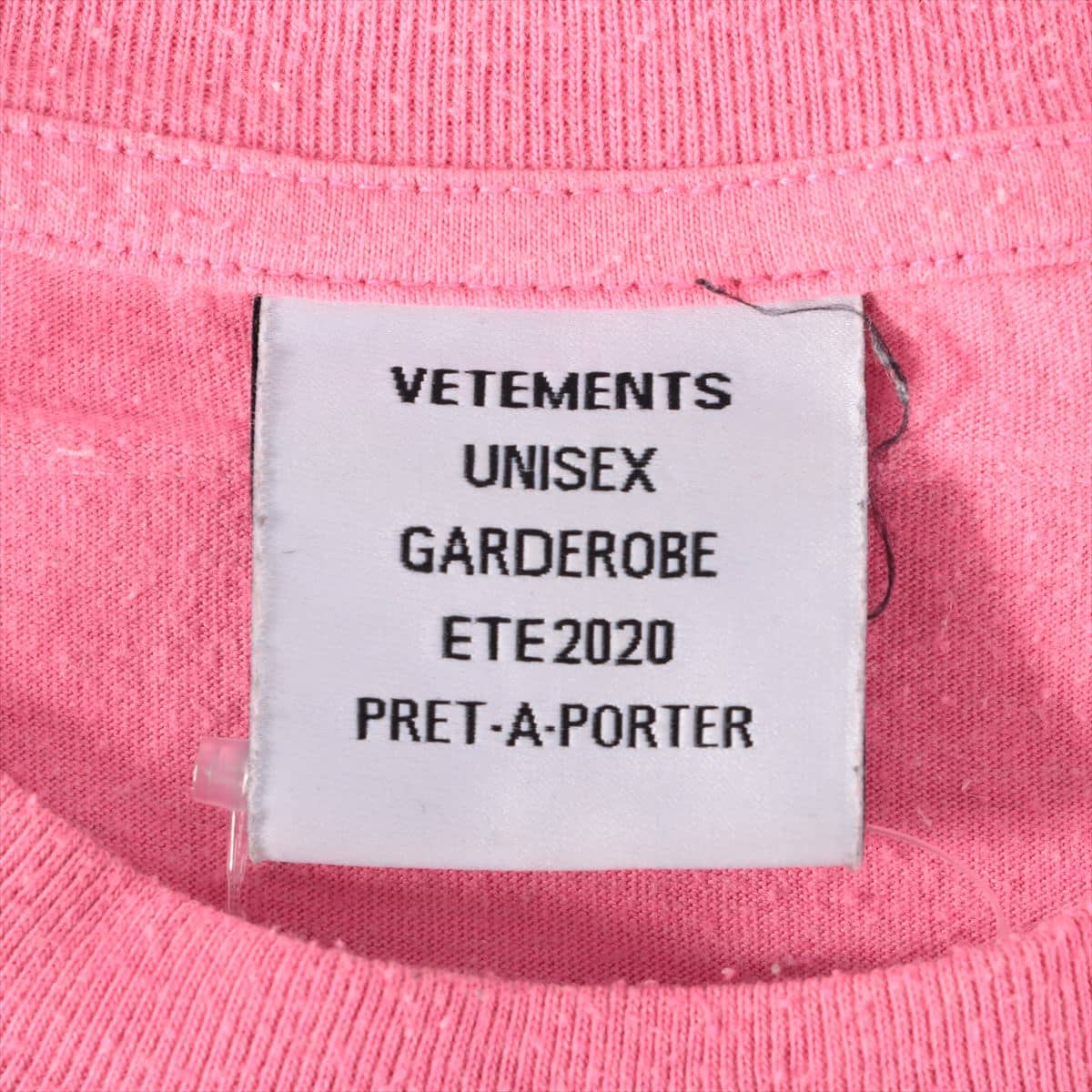 Vetements 20 years Cotton & polyester T-shirt S Unisex Pink  barcode patch logo print
