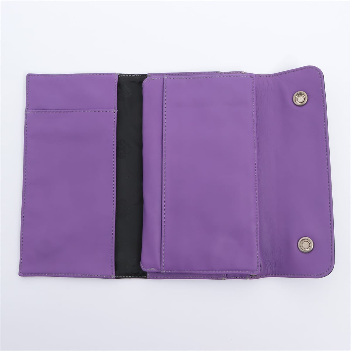 Chrome Hearts Wave Wallet Wallet Leather Navy x purple