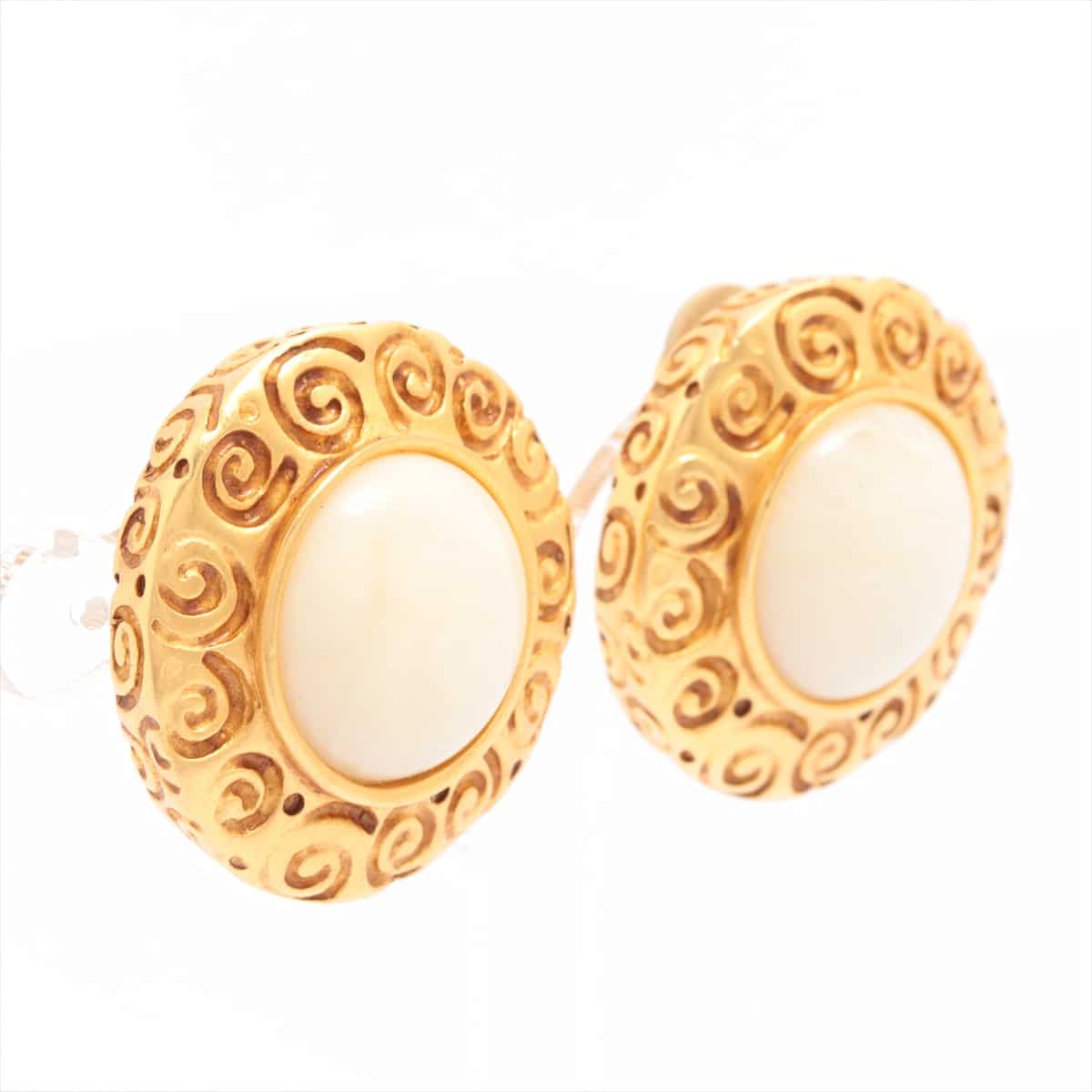 Givenchy Earrings (for both ears) GP Gold Color stone
