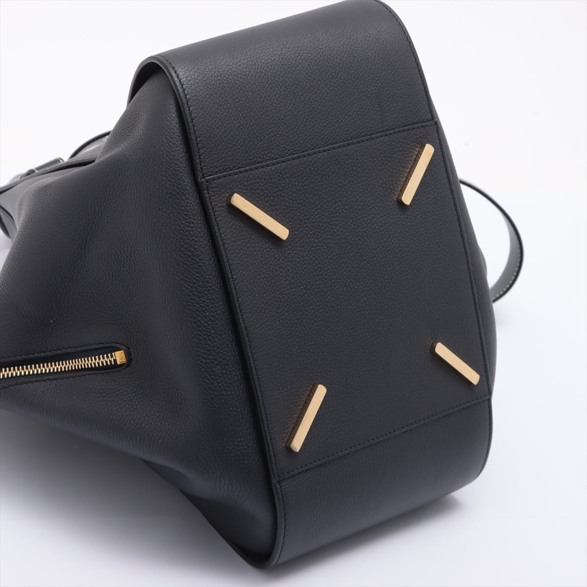 Loewe Hammock Medium Leather 2way handbag Black x Navy