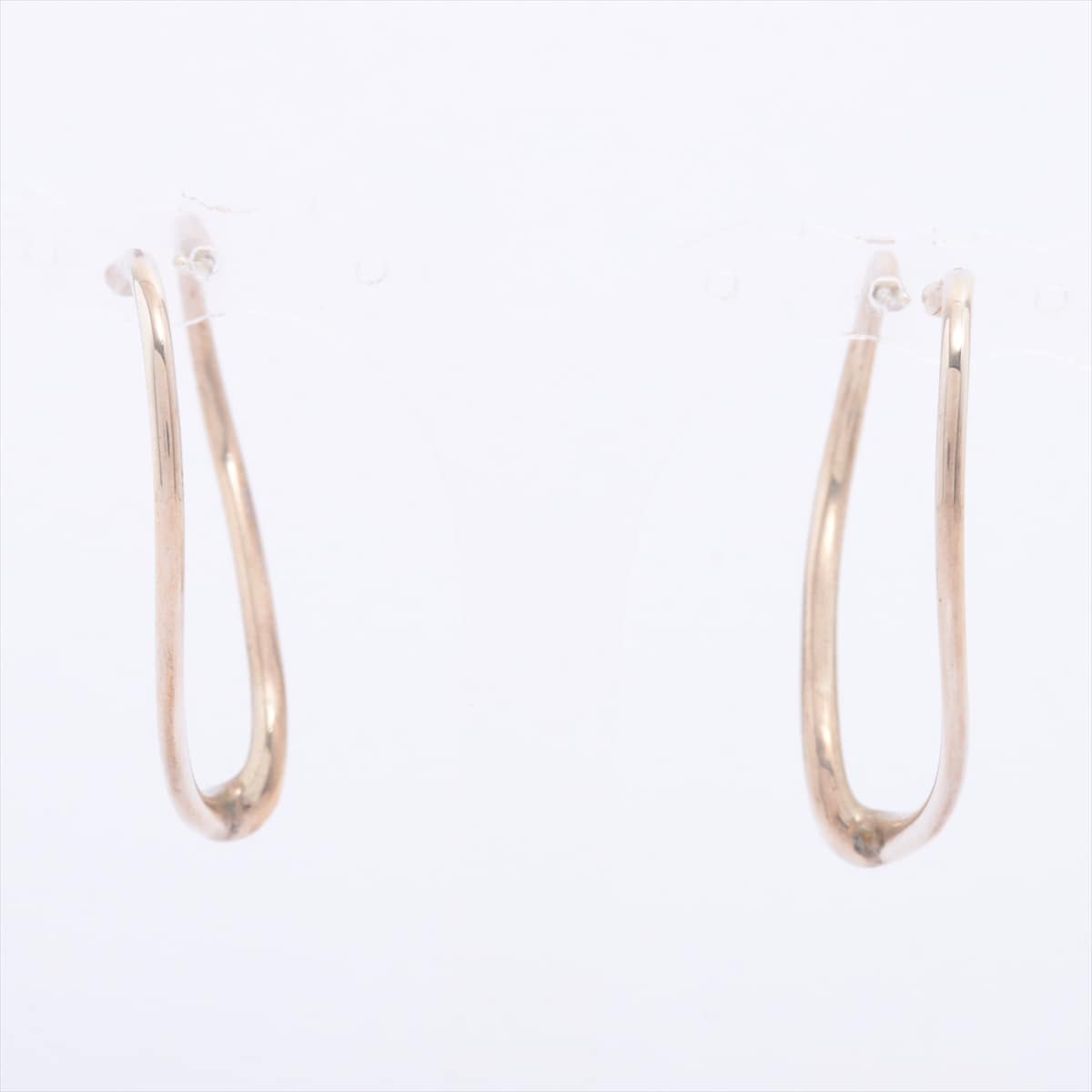 Tiffany Open Heart Hoop Earrings 925 10.2g Silver