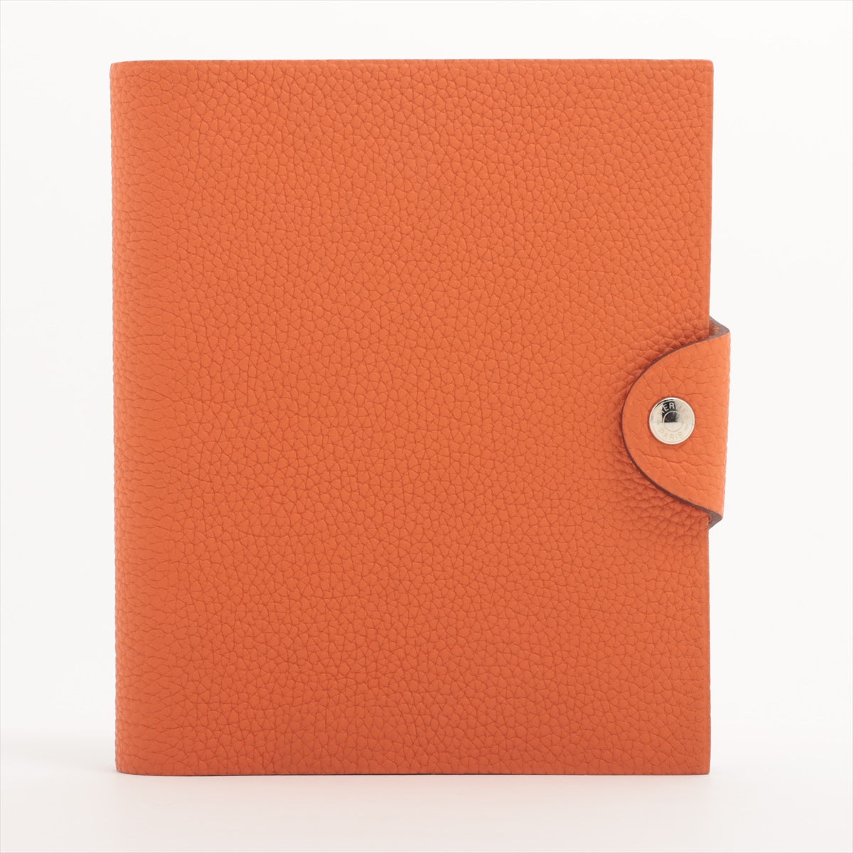 Hermès Ulysse PM Togo Notebook cover Orange Silver Metal fittings □G:2003