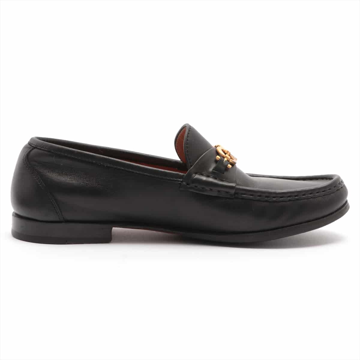 Ferragamo Leather Loafer 8.5EE Men's Black Gancini hardware Resoled.