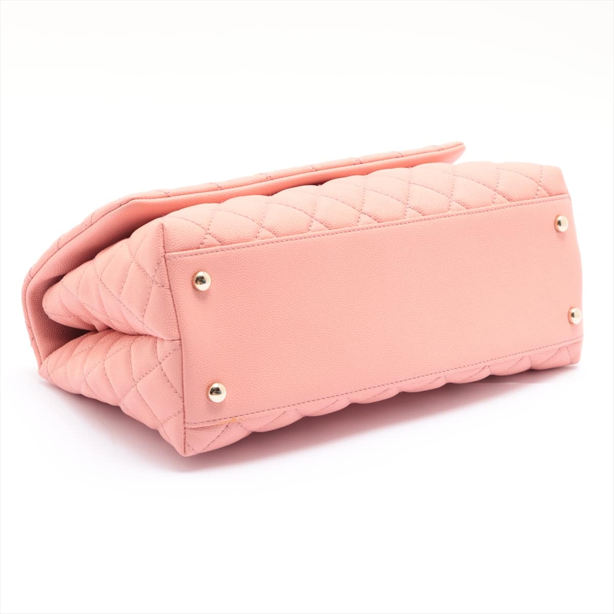 Chanel Coco Handle Caviarskin 2way handbag Pink Gold Metal fittings 27th