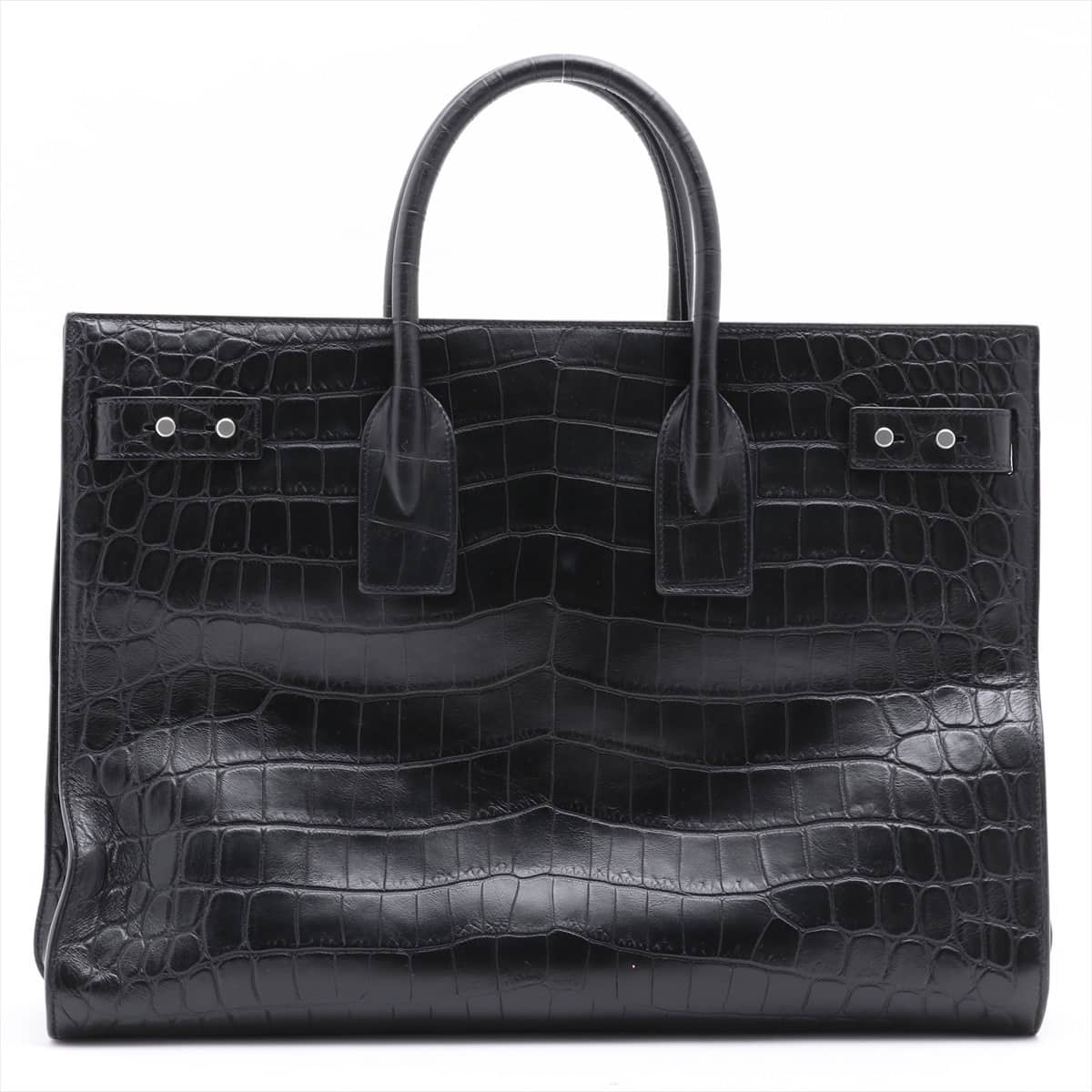 Saint Laurent Paris Sac de Jour Moc croc 2way handbag Black 378299