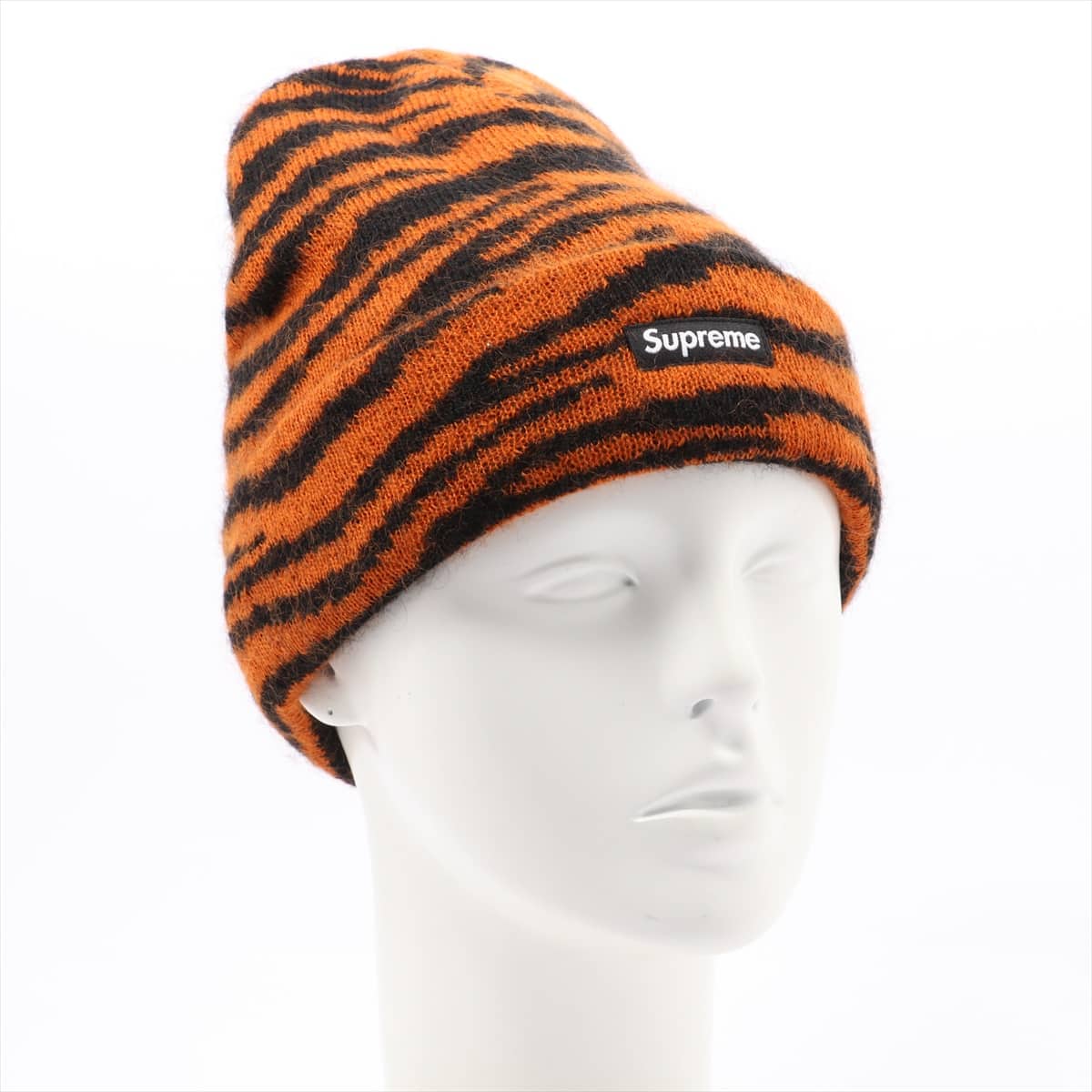 Supreme Knit cap Acrylic Orange Animal pattern