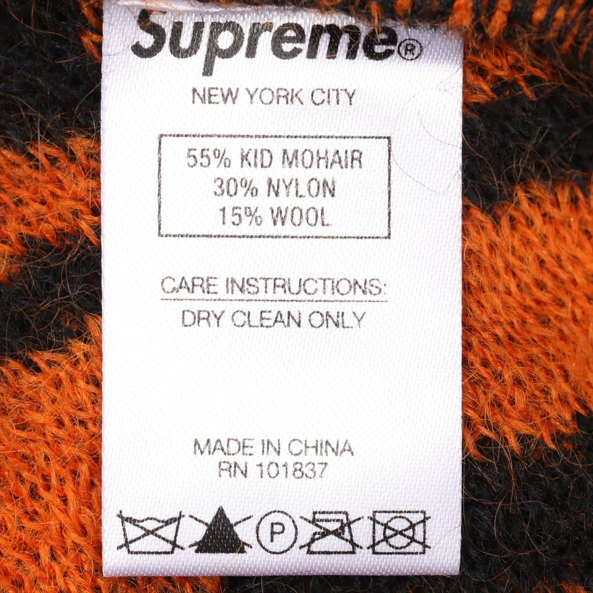 Supreme Knit cap Acrylic Orange Animal pattern