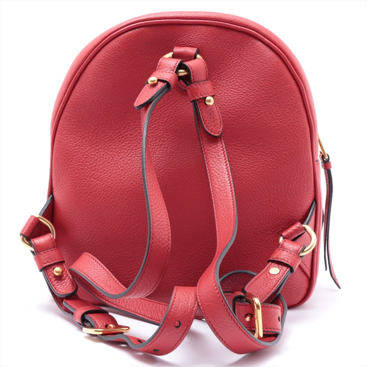 Prada Leather Backpack Red 1BZ051 open papers