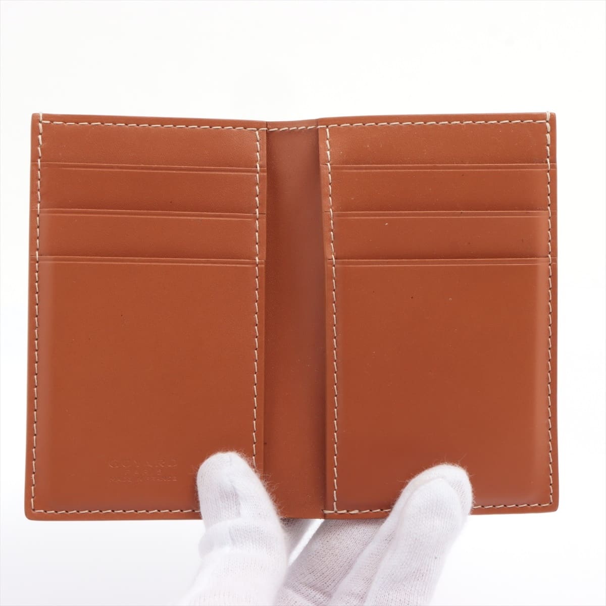 Goyard Richelieu PVC & leather Card case Black × Brown