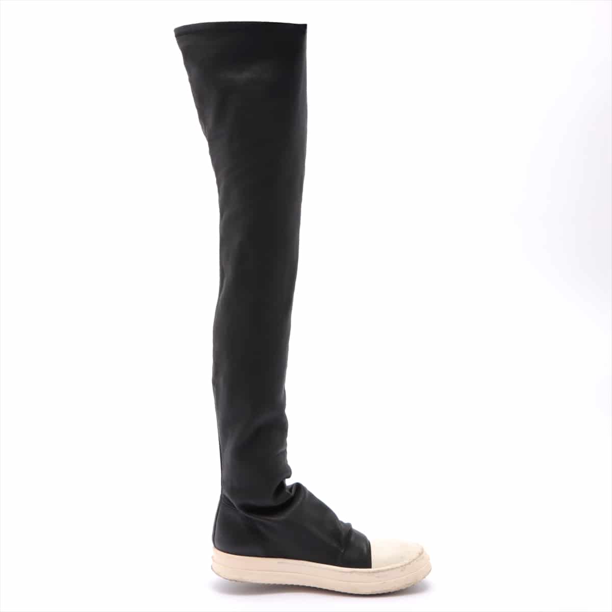 Rick Owens Leather Long boots 38 Ladies' Black Socks sneakers