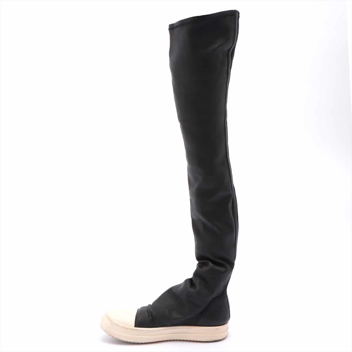Rick Owens Leather Long boots 38 Ladies' Black Socks sneakers