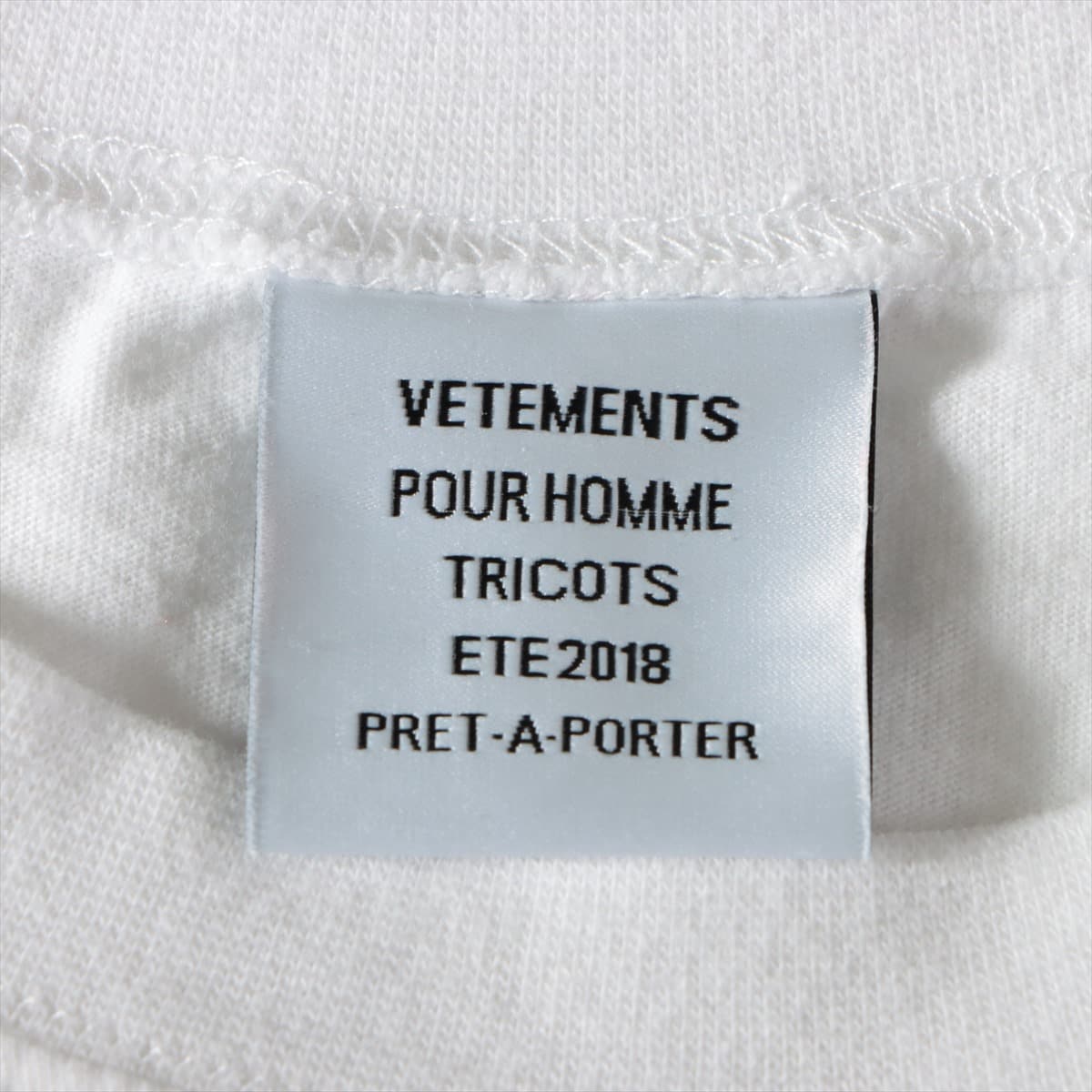 Vetements 18SS Cotton T-shirt S Men's White  Logo