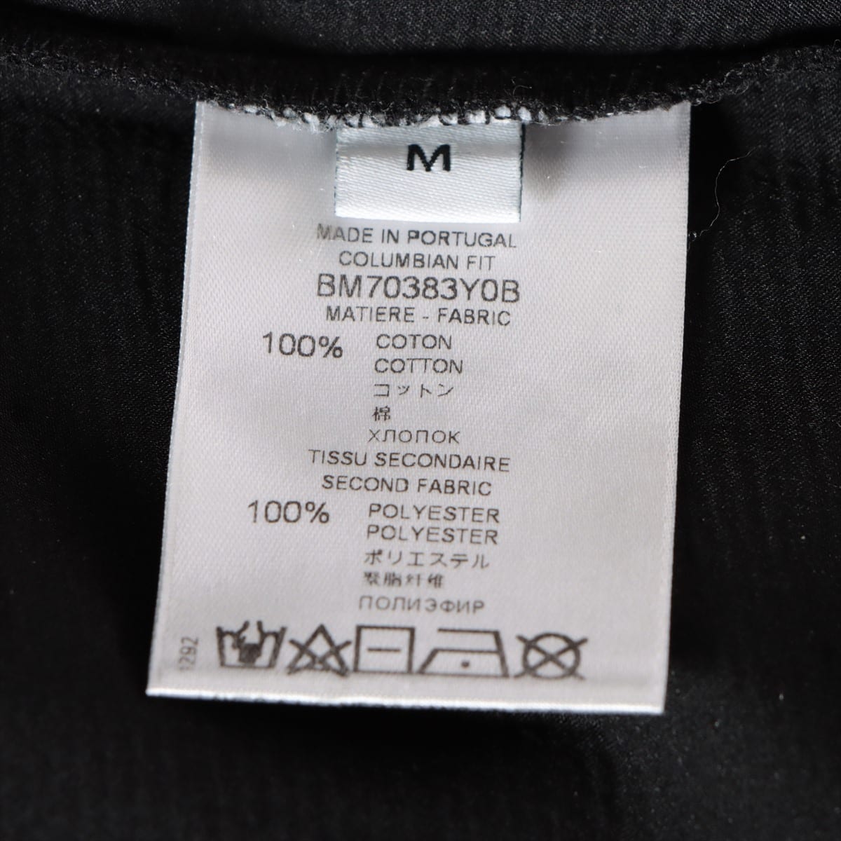 Givenchy Cotton T-shirt M Men's Black  Destroyed crash processing Logo