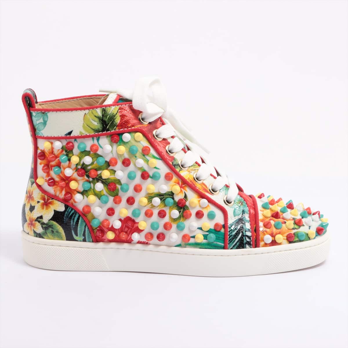 Christian Louboutin Lewis Spike Fabric Sneakers 35 Ladies' Multicolor LOUIS ORLATO Studs