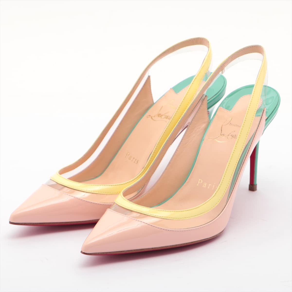 Christian Louboutin Patent leather Pumps 35 Ladies' Pink beige