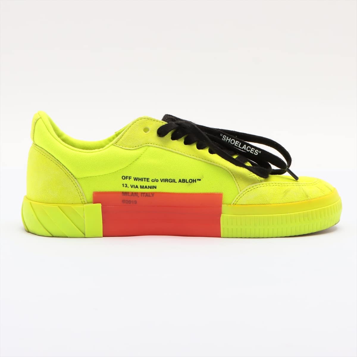 Off-White Suede x canvas Sneakers 42 Men's Yellow LOW VULCANIZED SNEAKERS