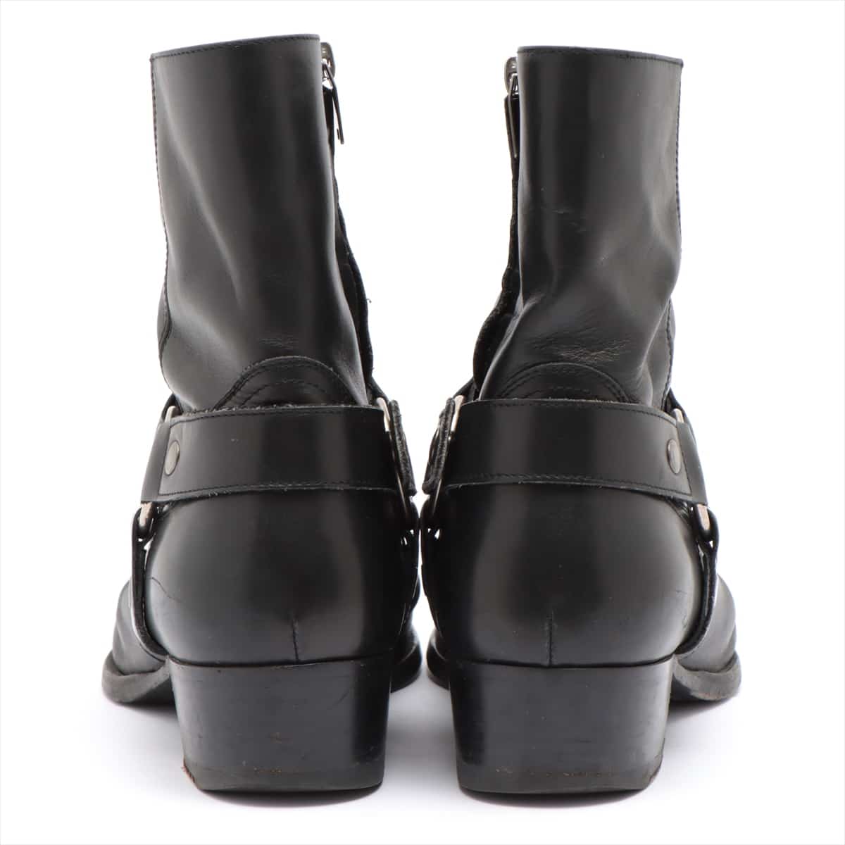 Saint Laurent Paris Wyatt Harness Leather Boots 42 Men's Black rings