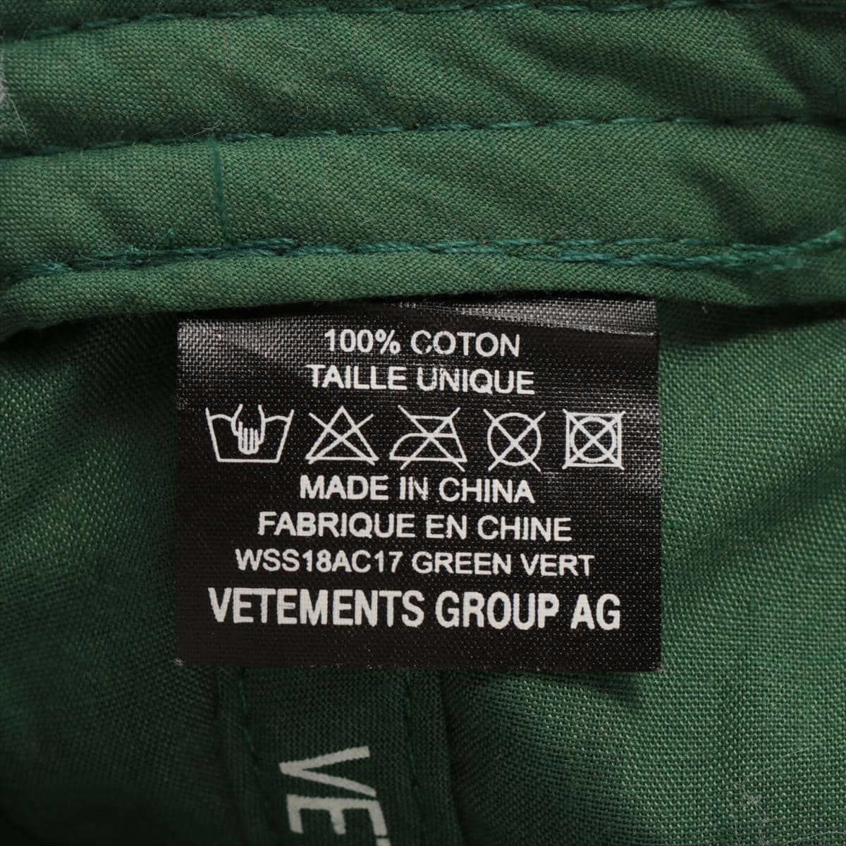 Vetements Logo Cap Cotton Green