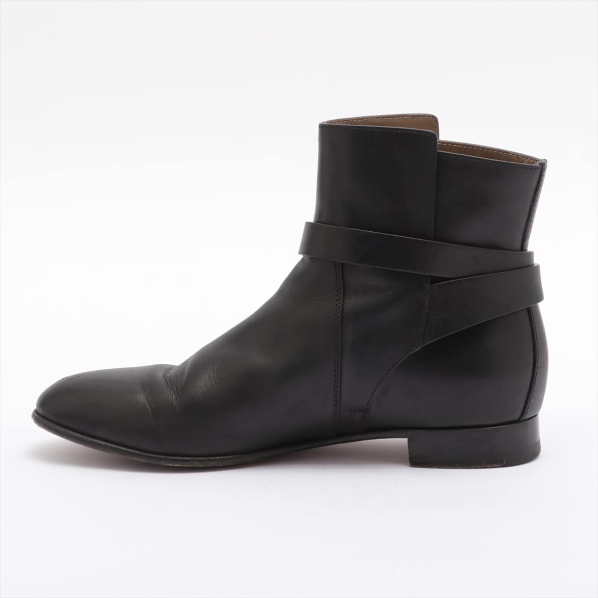 Hermès Kelly Leather Short Boots 36 Ladies' Black