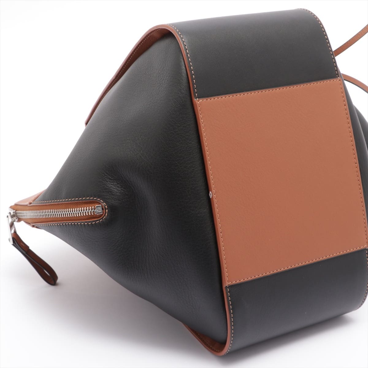 Loewe Hammock small Leather 2way shoulder bag Black × Brown