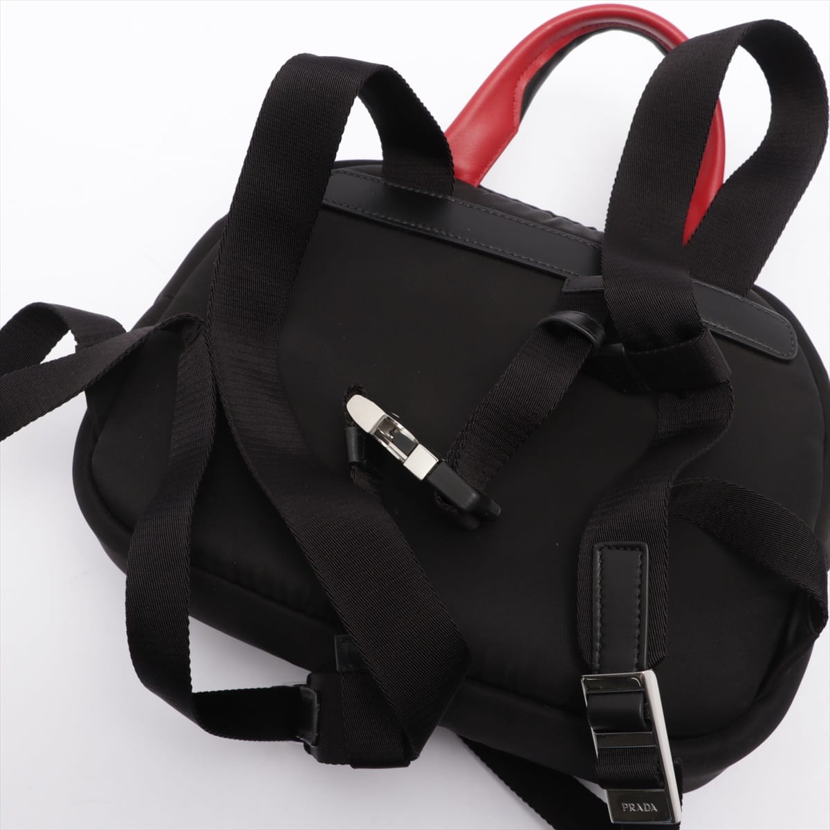 Prada Sport Tessuto Backpack Black 1BZ049  open papers