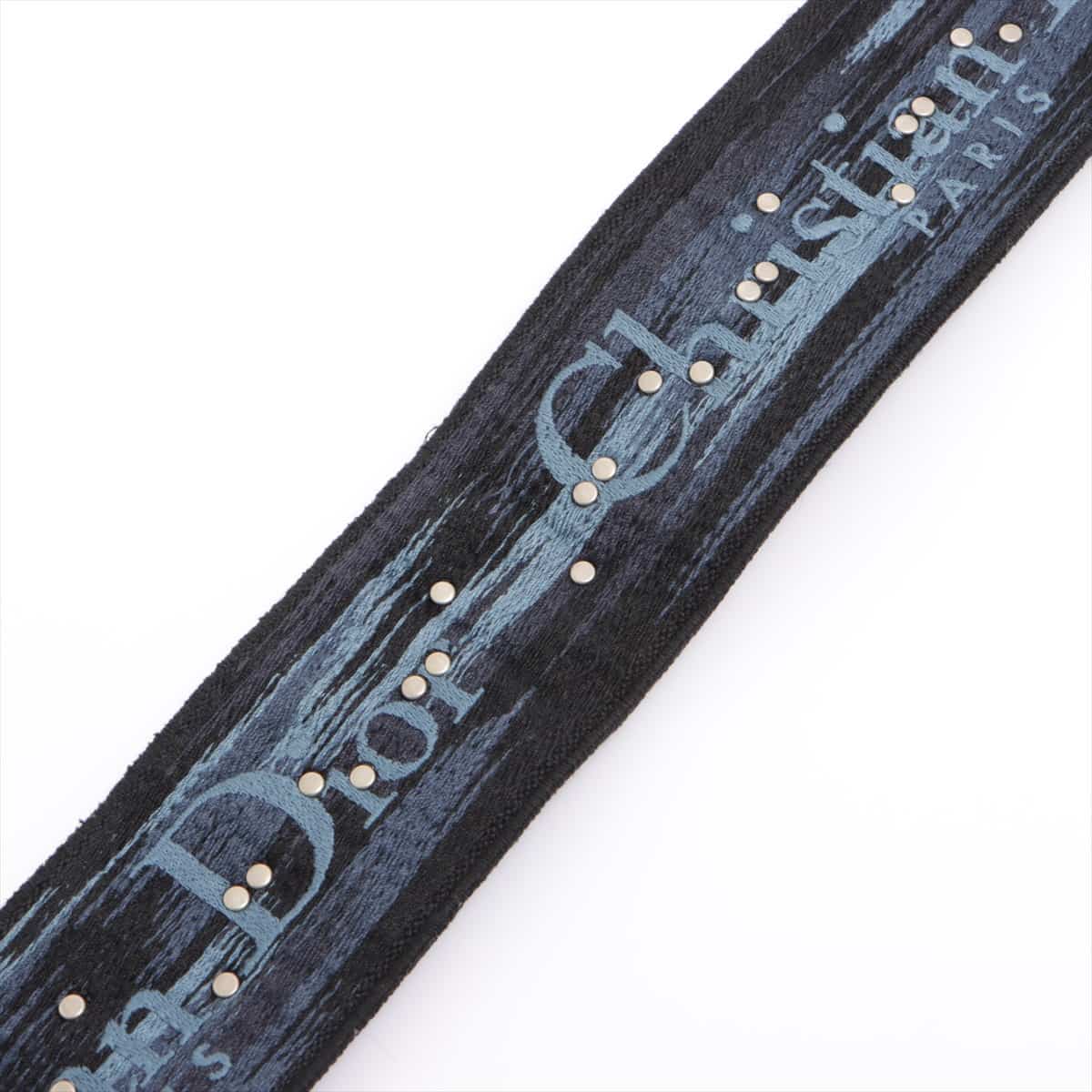 Christian Dior Shoulder strap Canvas & leather Blue