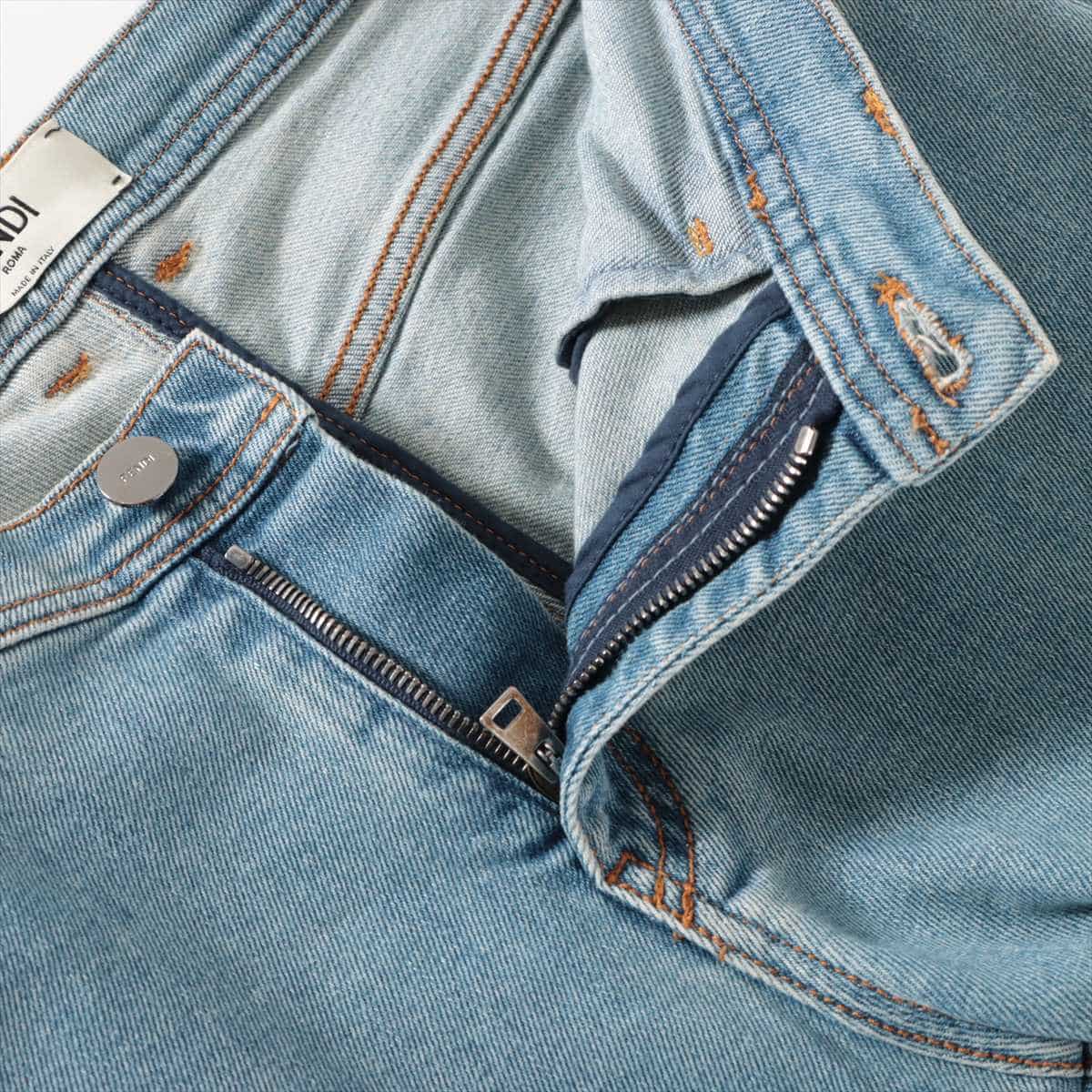 Fendi 15 years Cotton & polyurethane Denim pants 36 Ladies' Blue  FLP593 Karl Lagerfeld