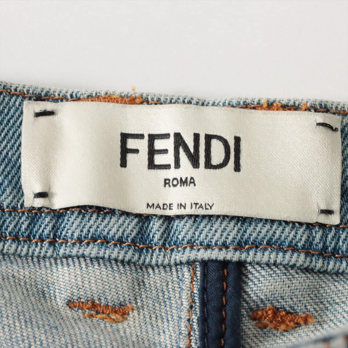 Fendi 15 years Cotton & polyurethane Denim pants 36 Ladies' Blue  FLP593 Karl Lagerfeld