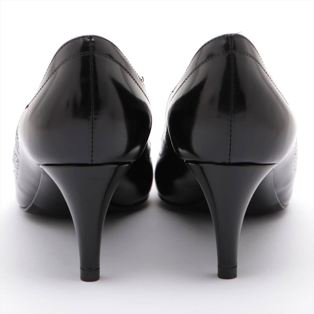 Louis Vuitton MA0019 Leather Pumps 35 Ladies' Black