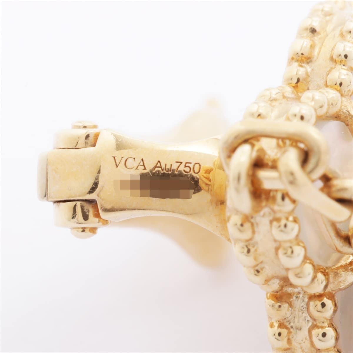 Van Cleef & Arpels Magic Alhambra shells Onyx Piercing jewelry 750YG 19.1g