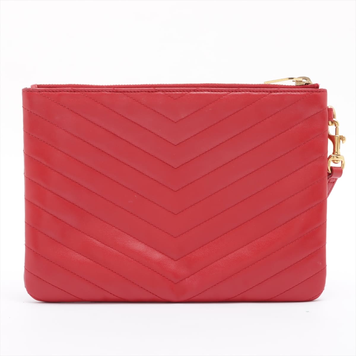 Saint Laurent Paris Leather Clutch bag Red 379039
