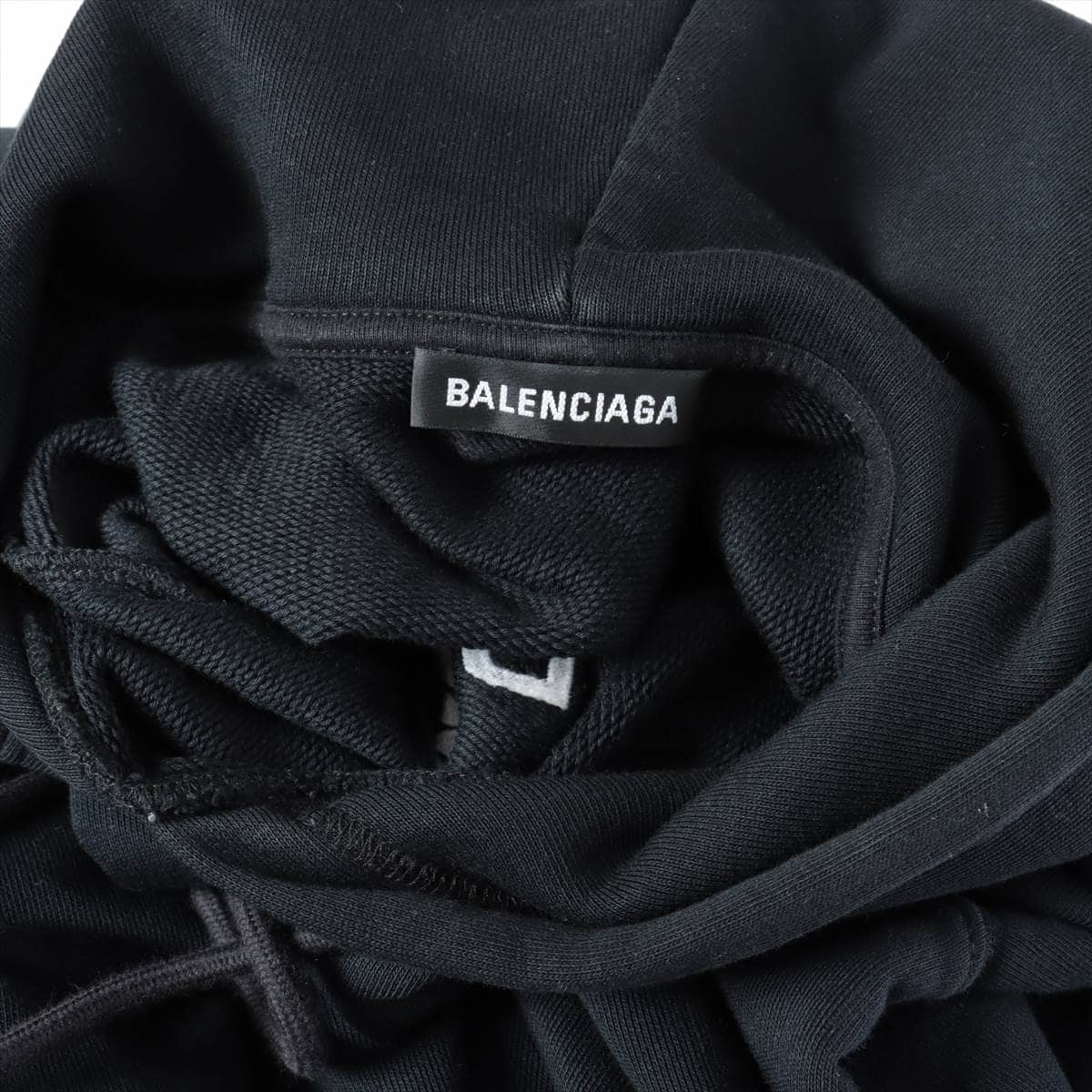 Balenciaga 19-year Cotton Parker XS Men's Black  Rainbow BB logo