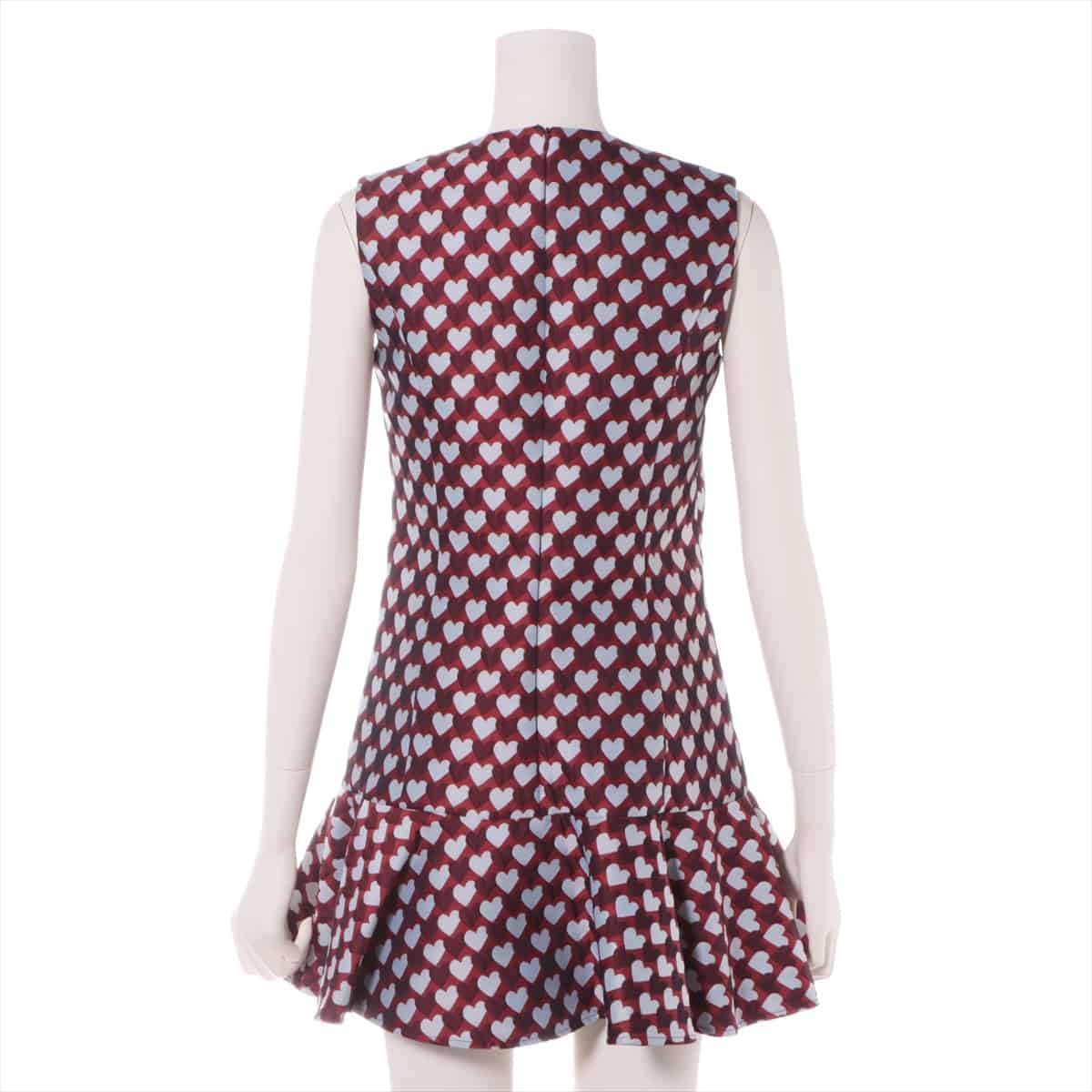 Red Valentino Polyester Sleeveless dress 38 Ladies' Red  heart jacquard