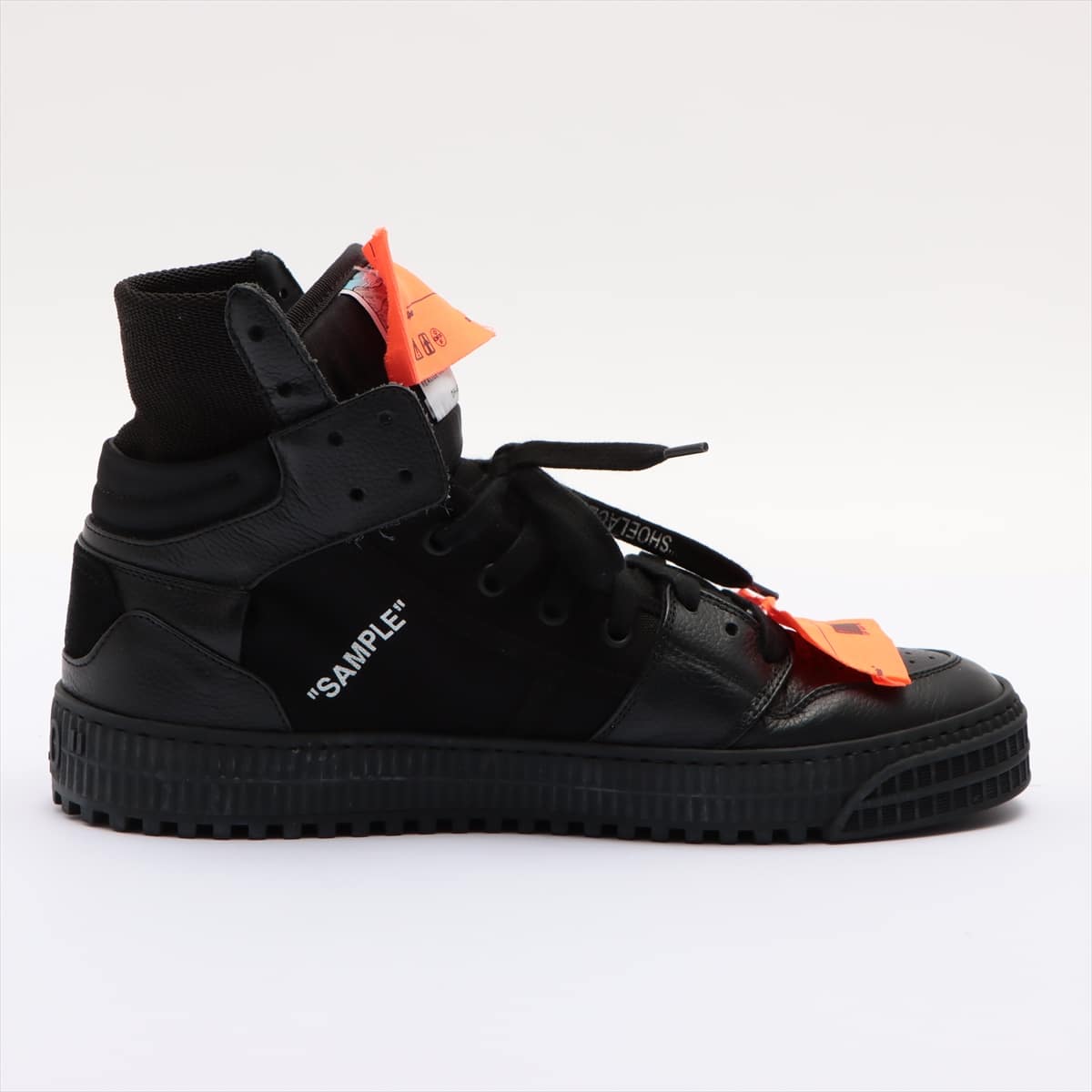 Off-White Leather High-top Sneakers 41 Men's Black Off court 3.0