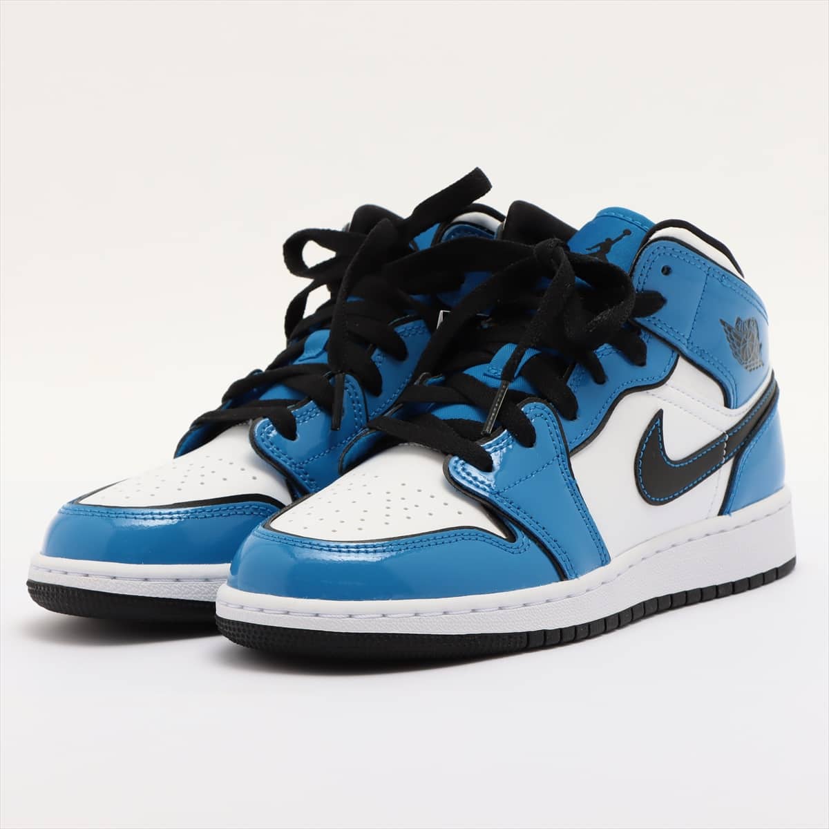 Nike AIR JORDAN 1 Patent leather High-top Sneakers 23㎝ Kids Blue MID SE BQ6931-402