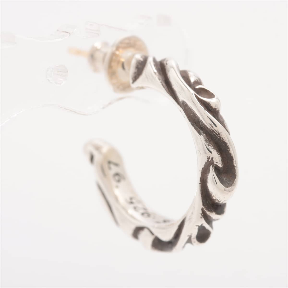 Chrome Hearts Scroll Hoop Earrings Piercing jewelry (for one ear) 925×14K 3.8g