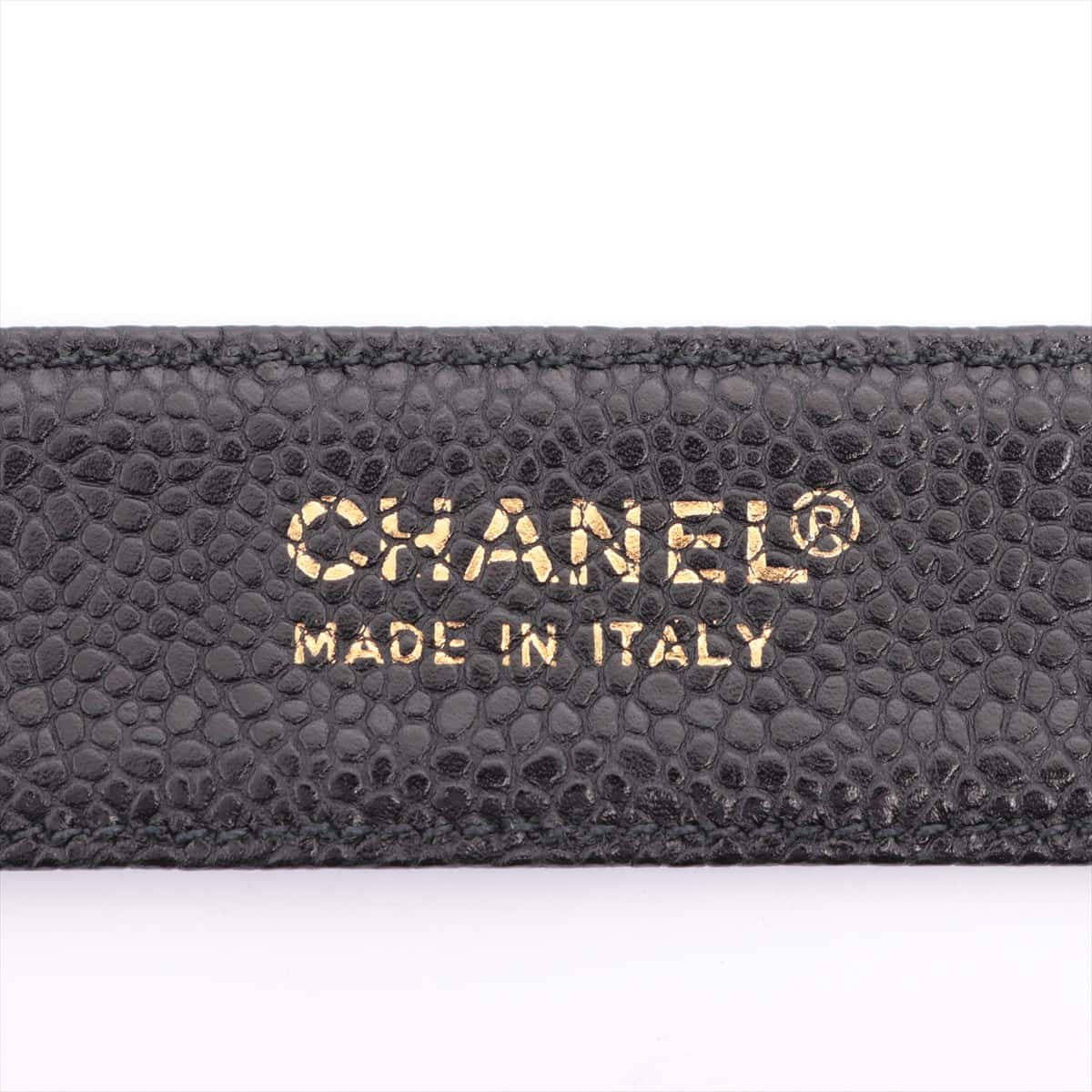 Chanel Coco Mark Belt 75/30 Caviarskin Black