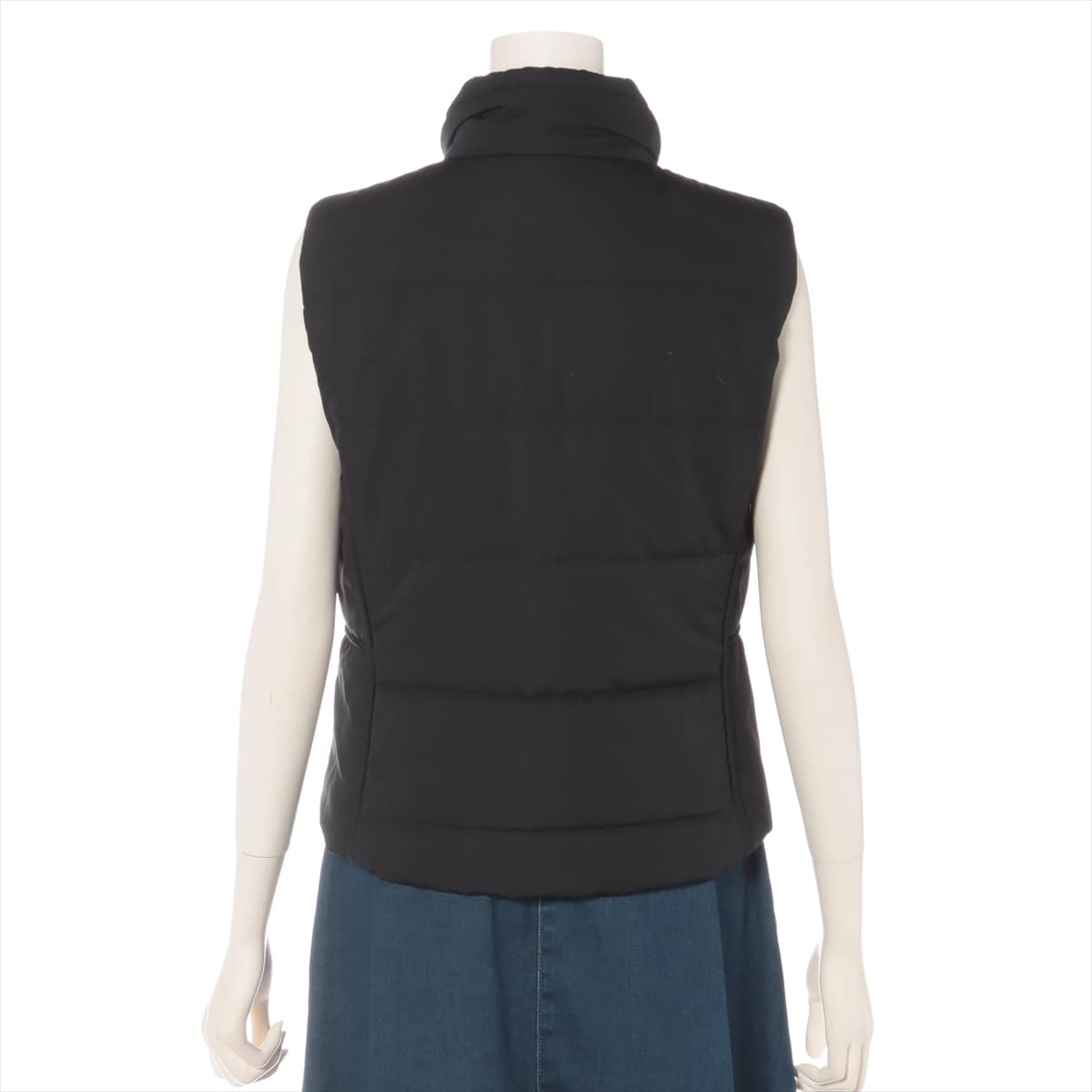 Hermès Polyester Vest S Ladies' Black  Serie button batting