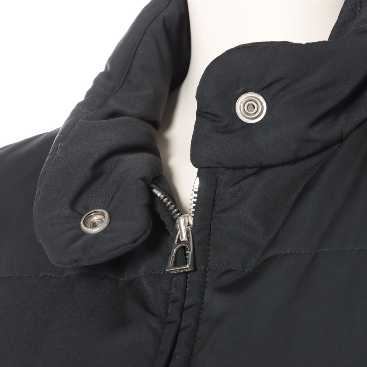 Hermès Polyester Vest S Ladies' Black  Serie button batting