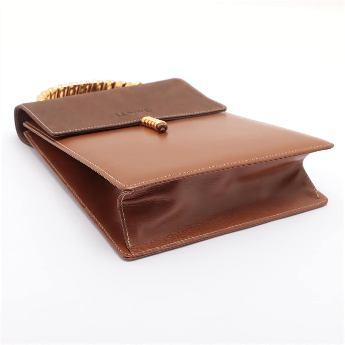 Loewe Velazquez Leather Hand bag Brown No shoulder strap
