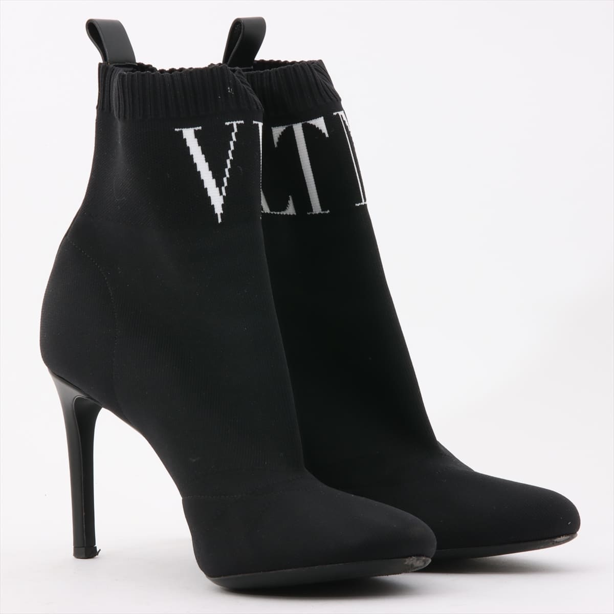 Valentino Garavani Knit SOCK BOOTS 36 Ladies' Black Studs