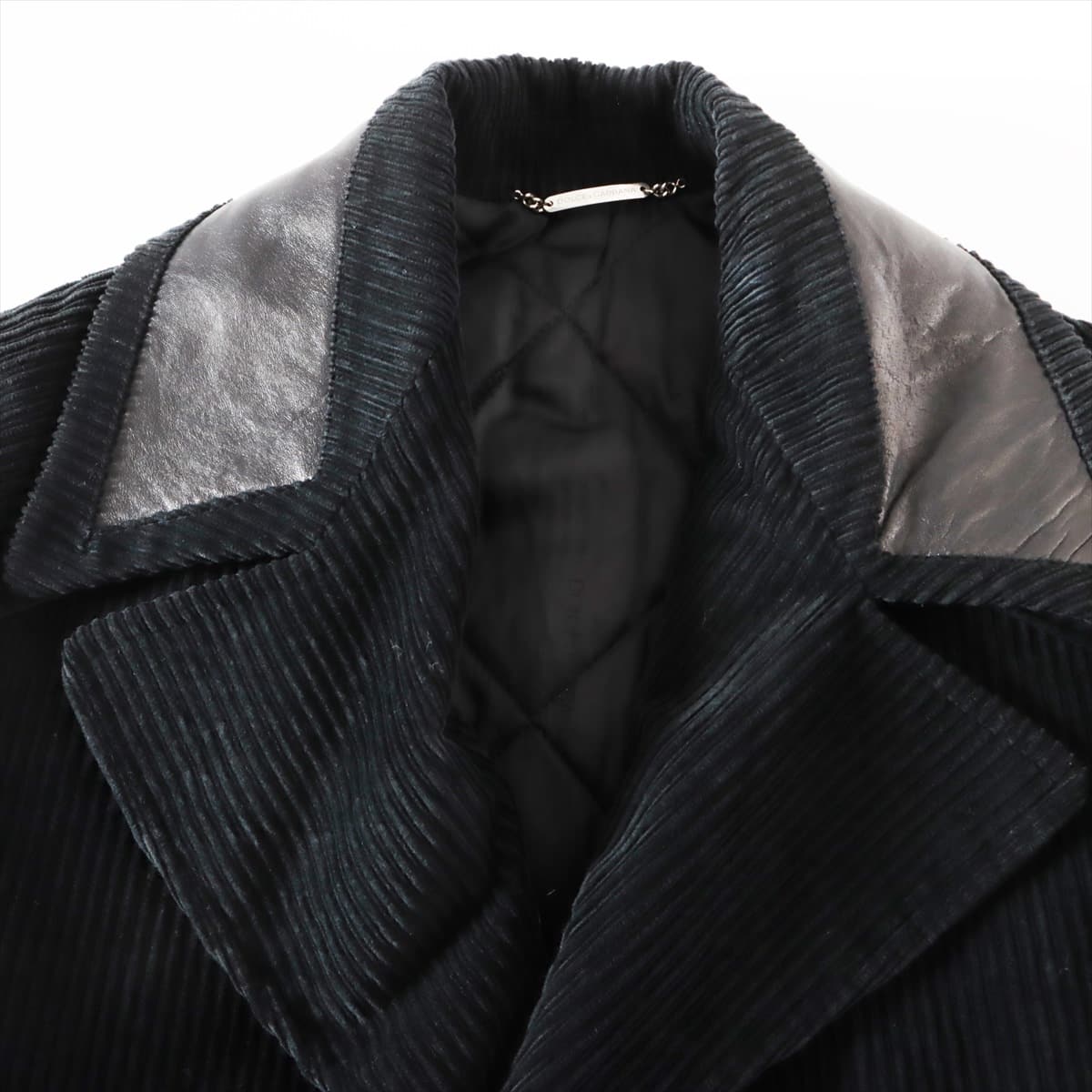 Dolce & Gabbana Cotton Jacket 30 Men's Black  corduro