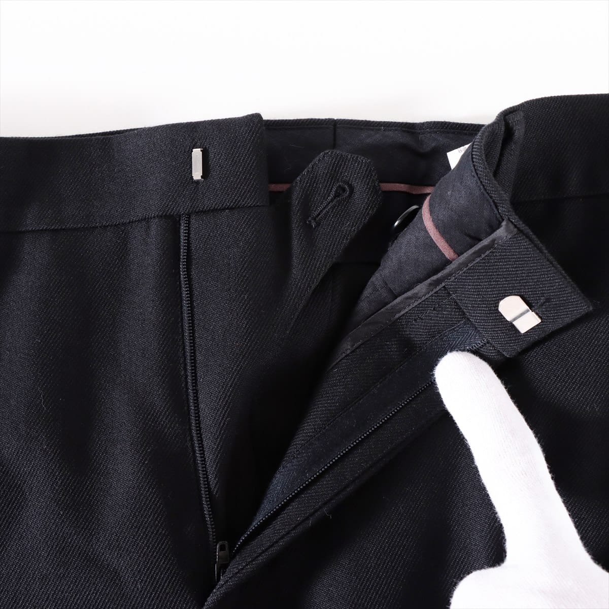 Hermès Wool Pants 46 Men's Black