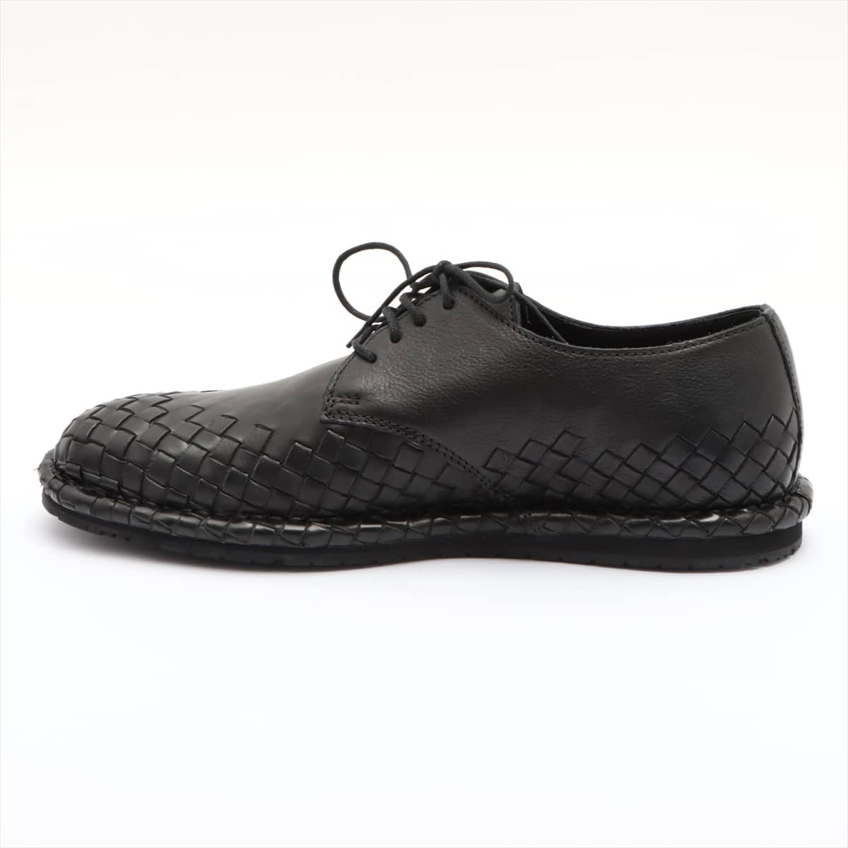 Bottega Veneta Leather Leather shoes 41 1/2 Men's Black Intrecciato