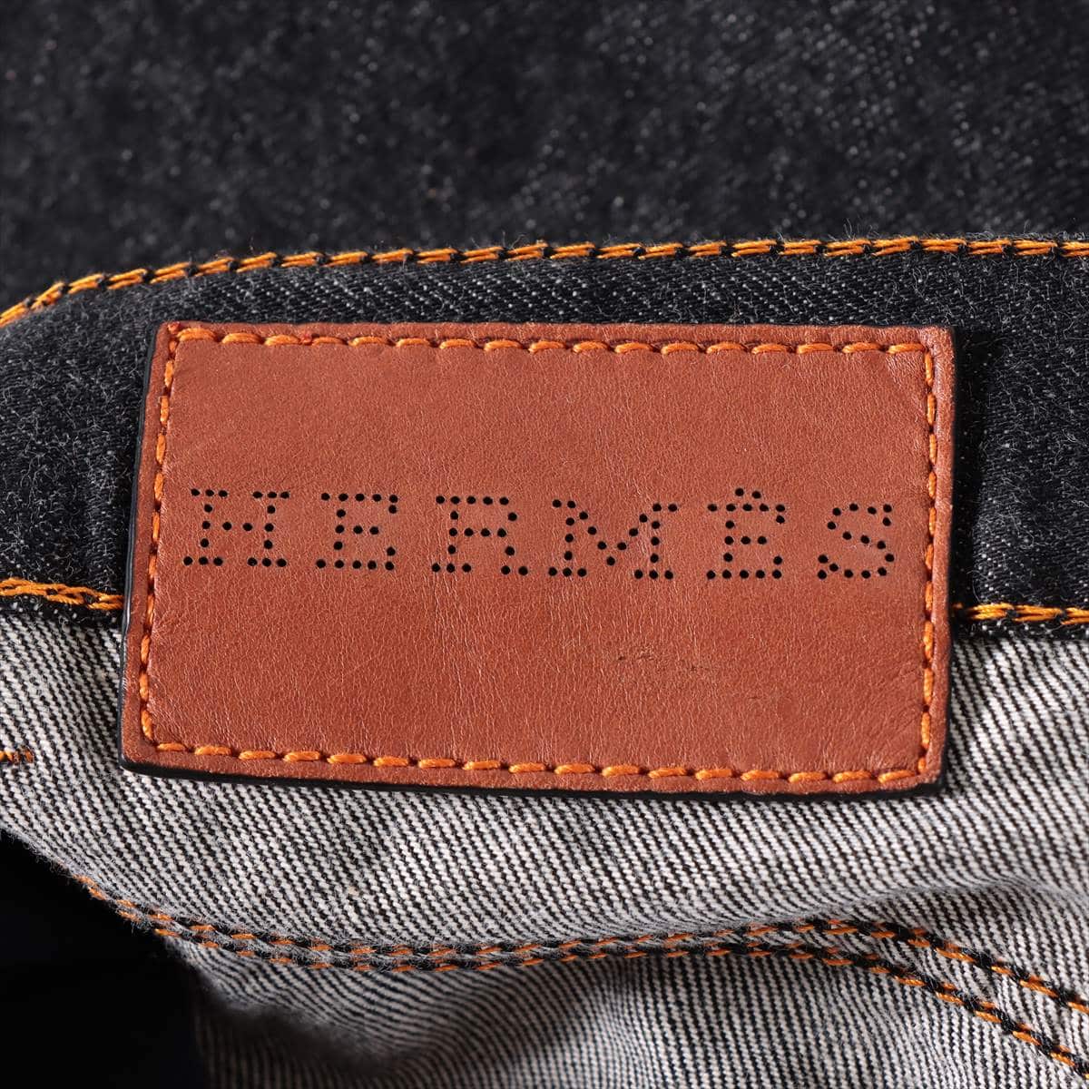 Hermès Cotton Denim pants 42 Men's Black