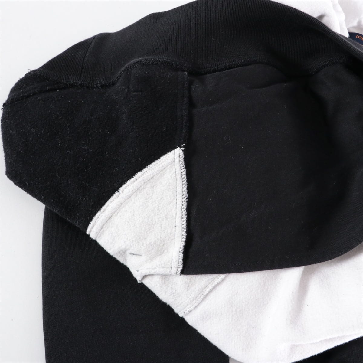 Louis Vuitton RM201M Cotton Parker S Men's Gray x white  monogram circle cut hoodie