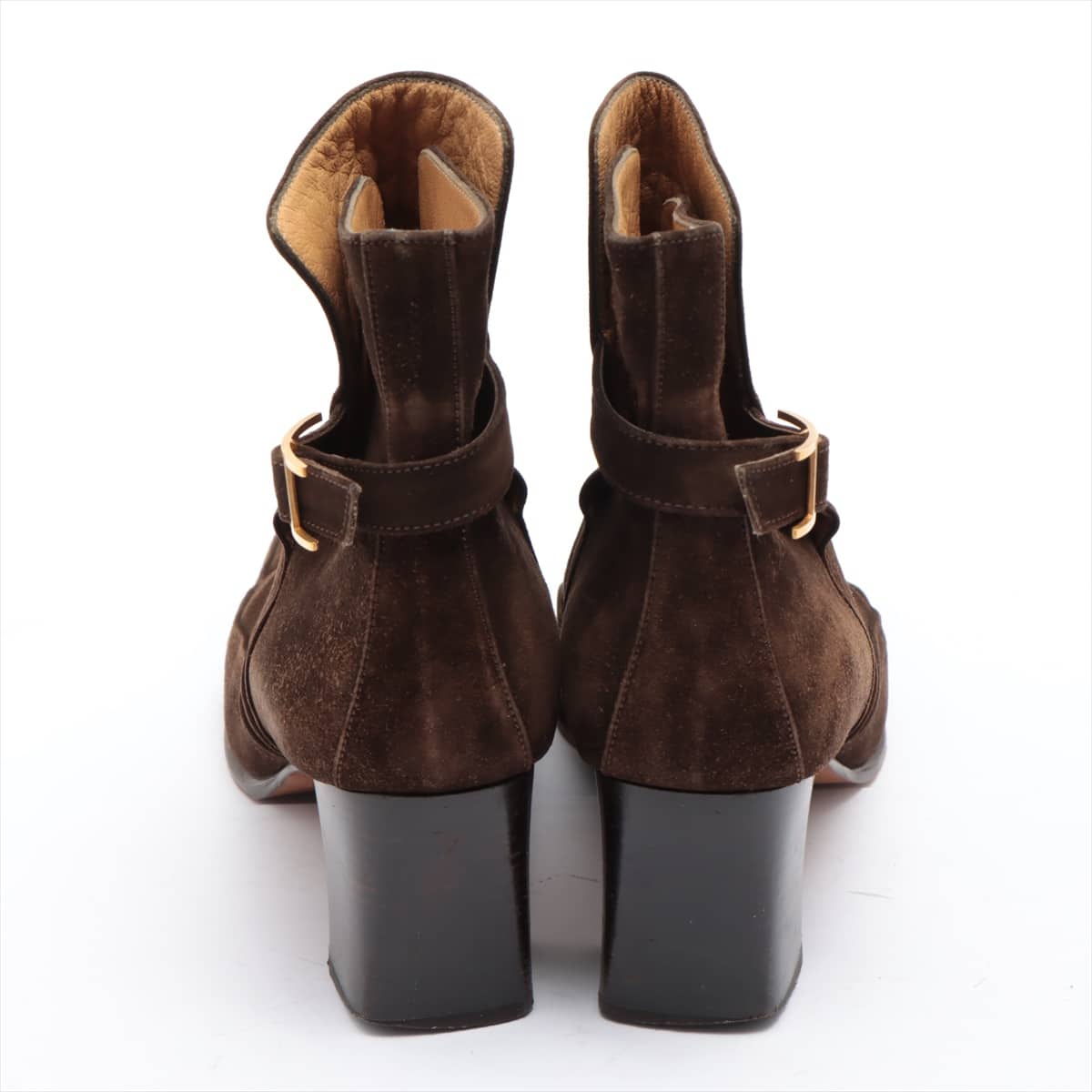 Hermès H buckle Suede Short Boots 37 Ladies' Brown