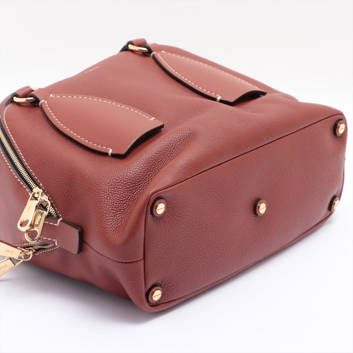 Chloe Dahlia Leather 2way handbag Brown